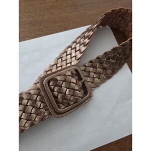 Vtg Braided Belt Women's S/m Boho Bohemian Casual Hippie Gold Bronze